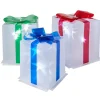 Décoration électrique en forme de cadeau 36 LED Ø18 cm x3