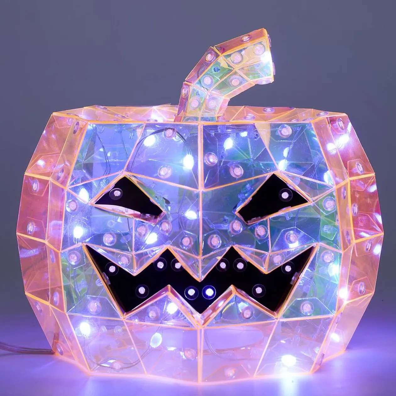 Décoration lumineuse Halloween LED USB tête de citrouille Ø20xH17cm