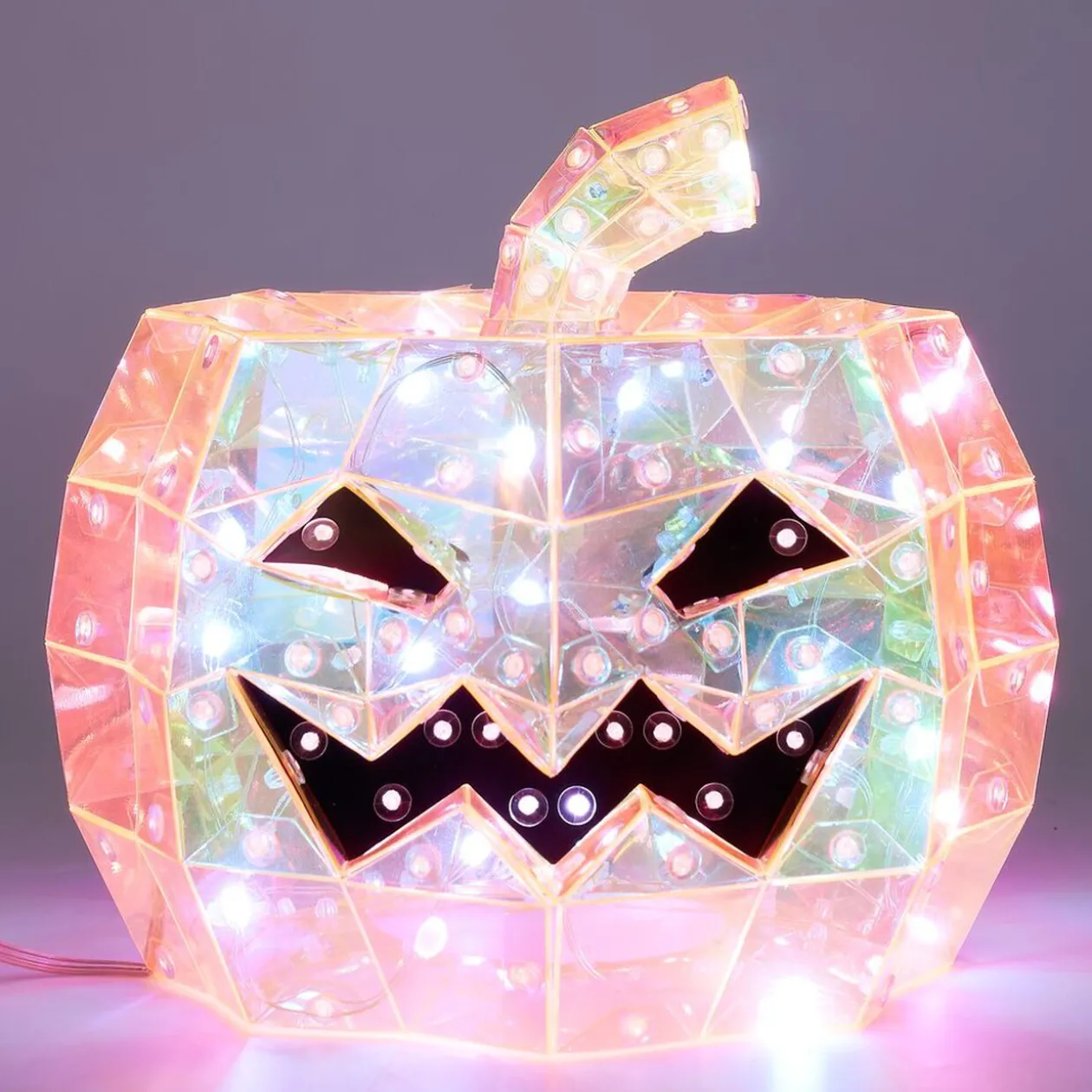 Décoration lumineuse Halloween LED USB tête de citrouille Ø20xH17cm