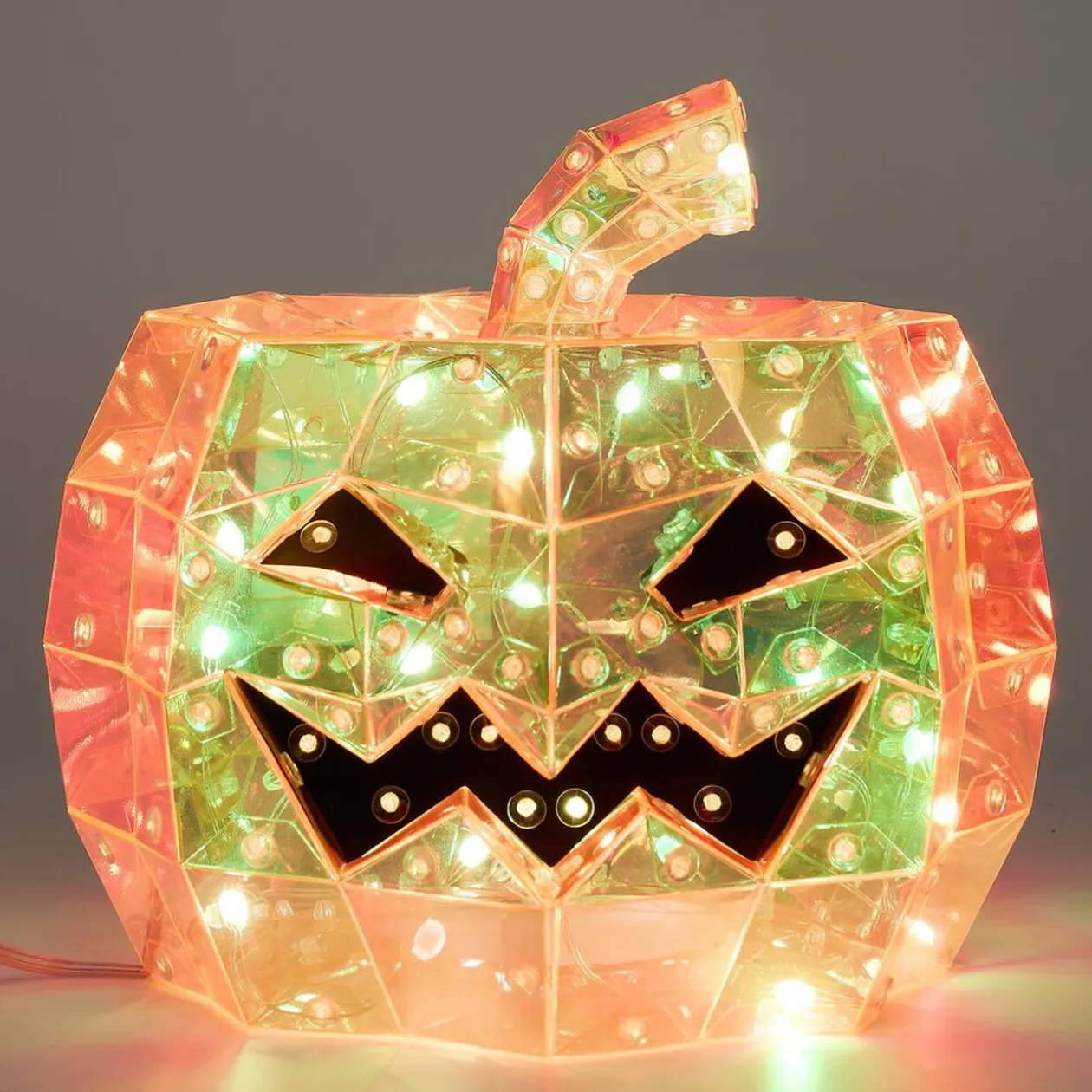Décoration lumineuse Halloween LED USB tête de citrouille Ø20xH17cm