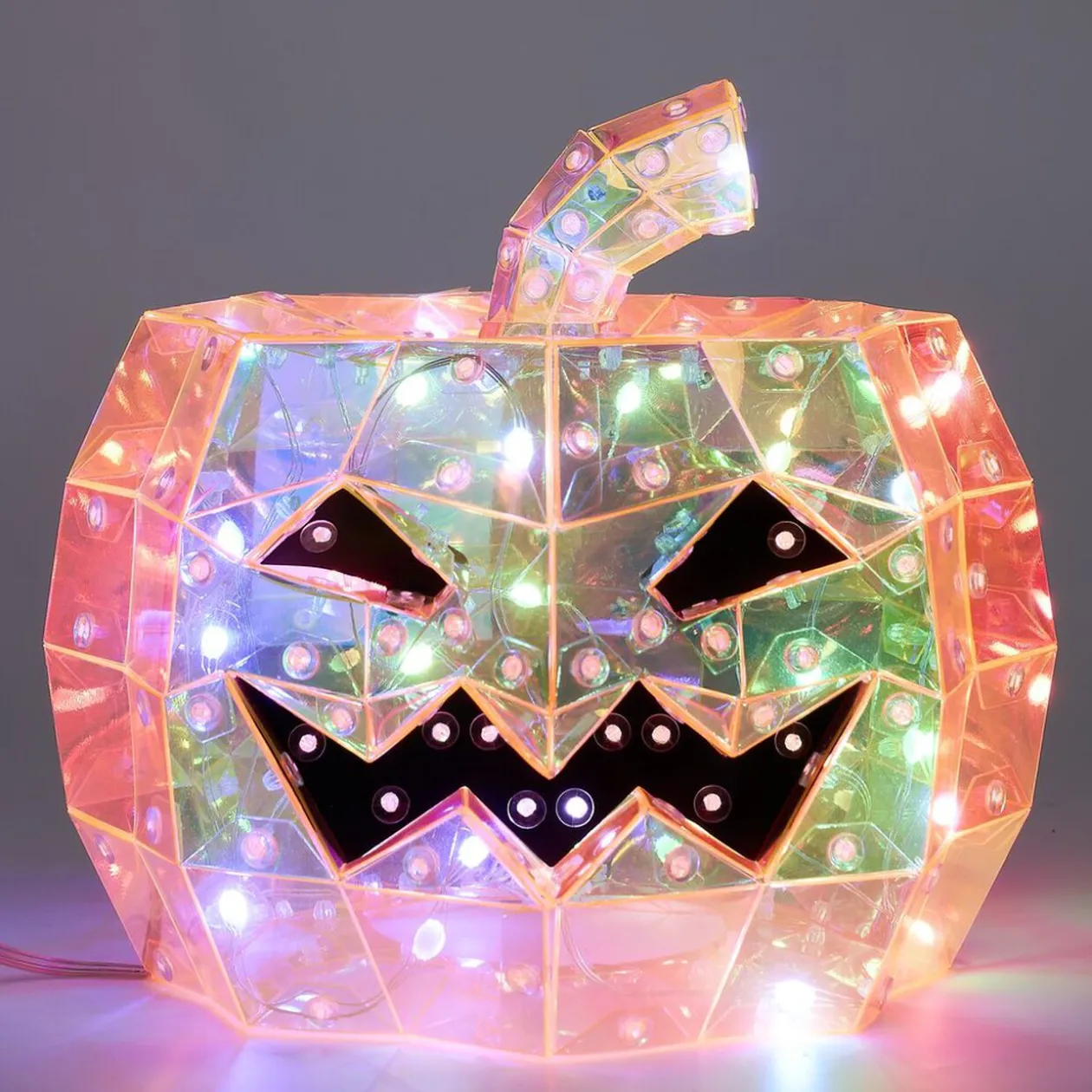 Décoration lumineuse Halloween LED USB tête de citrouille Ø20xH17cm