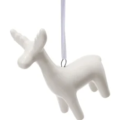 Décoration lumineuse Père Noël cerf sapin porcelaine rouge et blanc x4