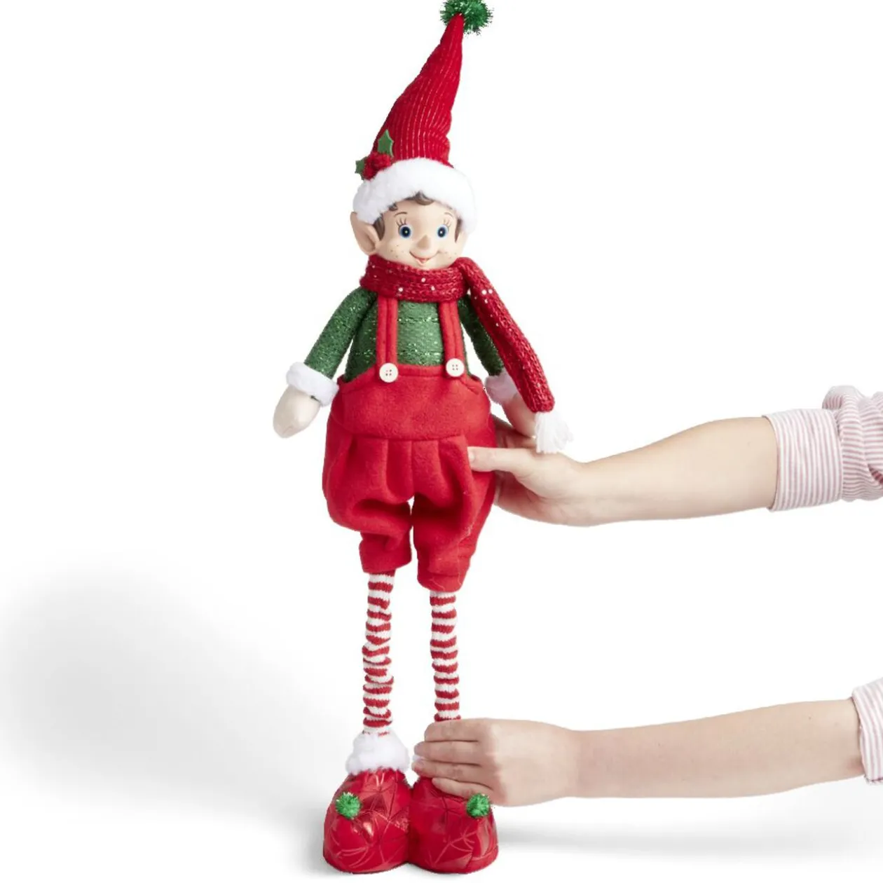 Décoration lutin farceur jambes extensibles H80cm