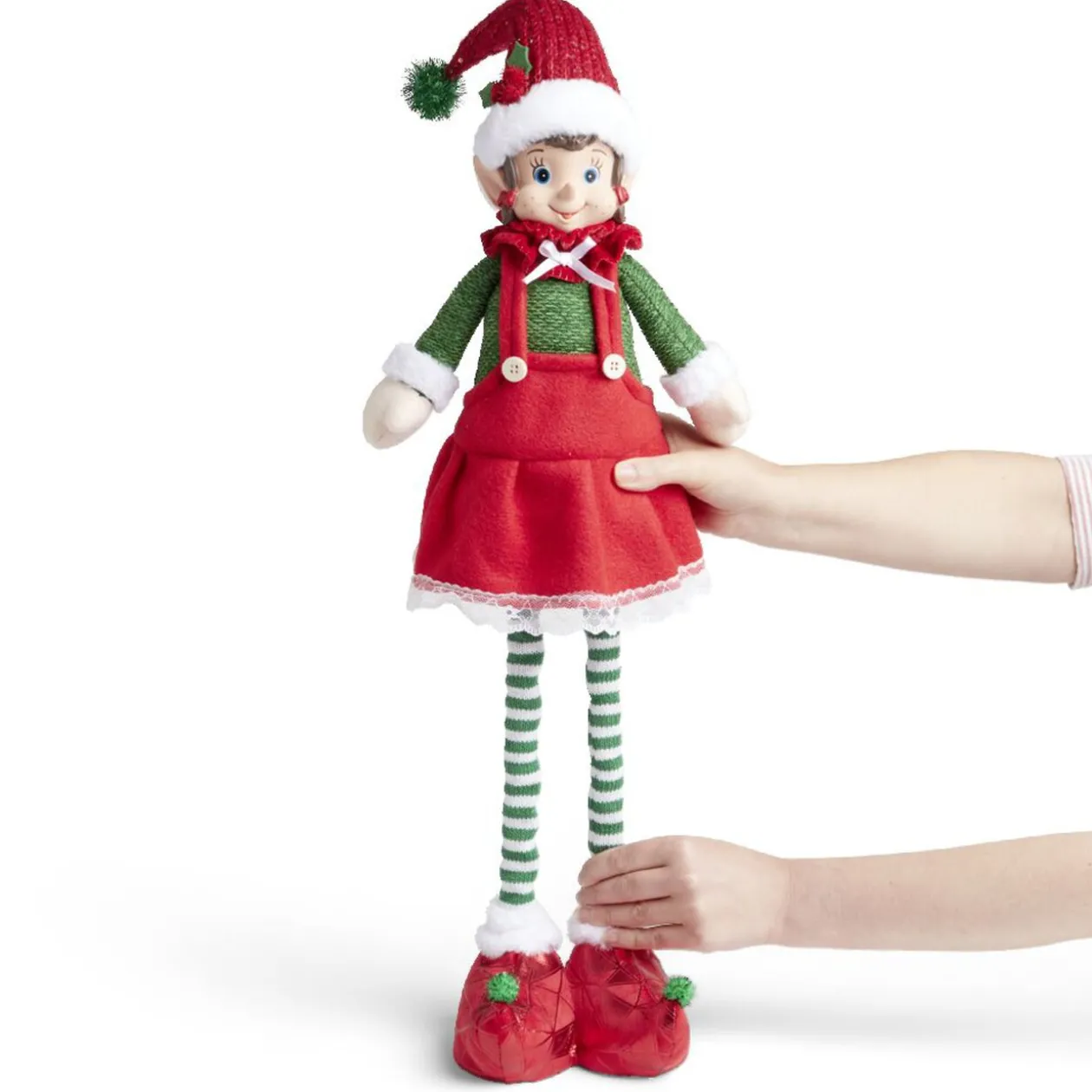 Décoration lutin farceur jambes extensibles H80cm