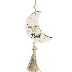 Décoration "Mon 1er Noël" à suspendre en bois H15cm - 2 modèles