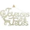 Décoration murale Joyeuses Fêtes pailleté doré