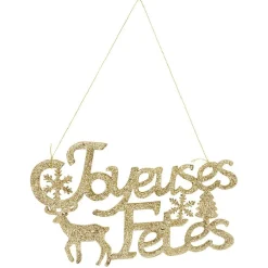 Décoration murale lettrage doré et pailleté