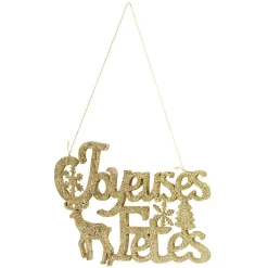 Décoration murale lettrage doré et pailleté