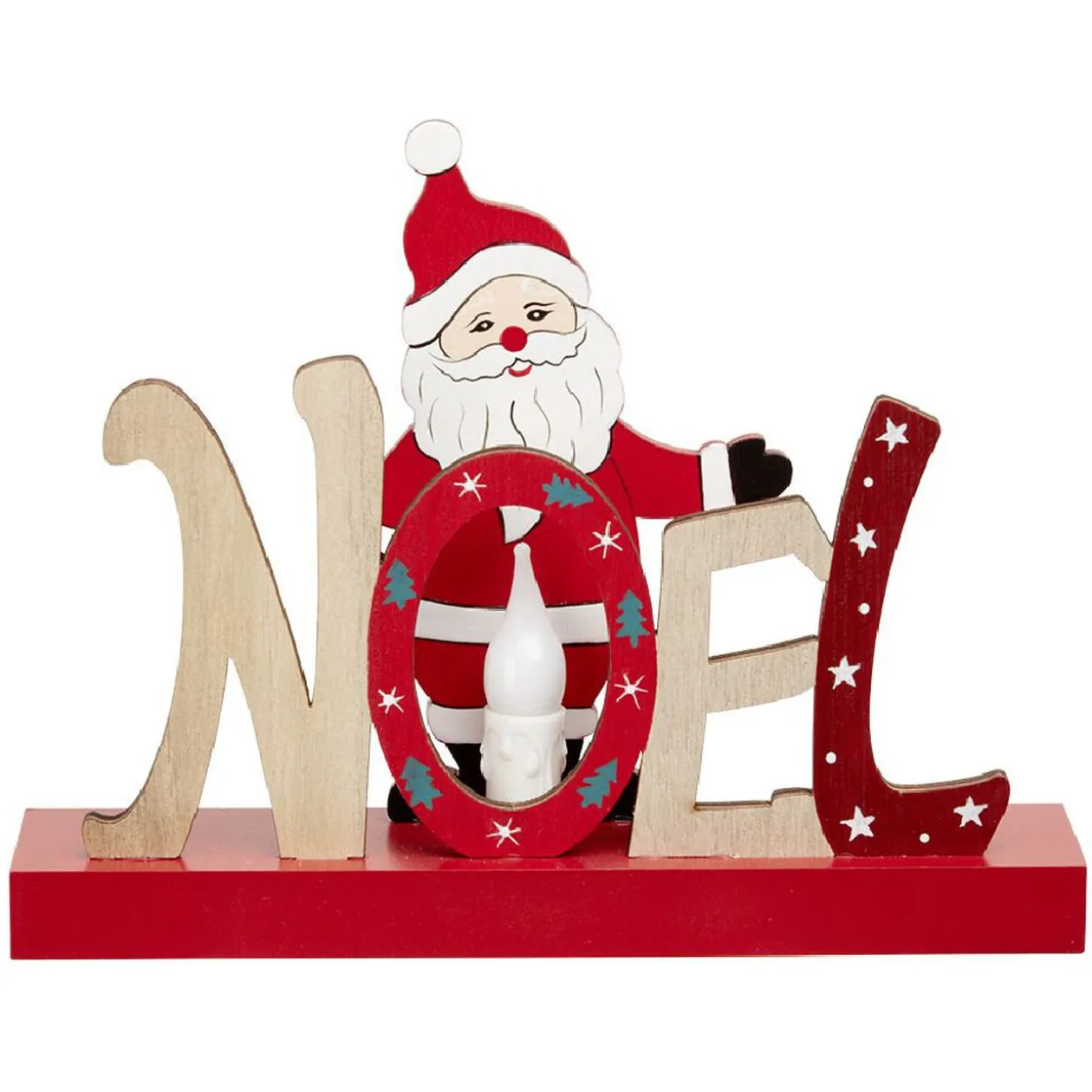 Décoration Noël lumineuse en bois