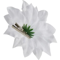 Décoration poinsettia blanche Noël