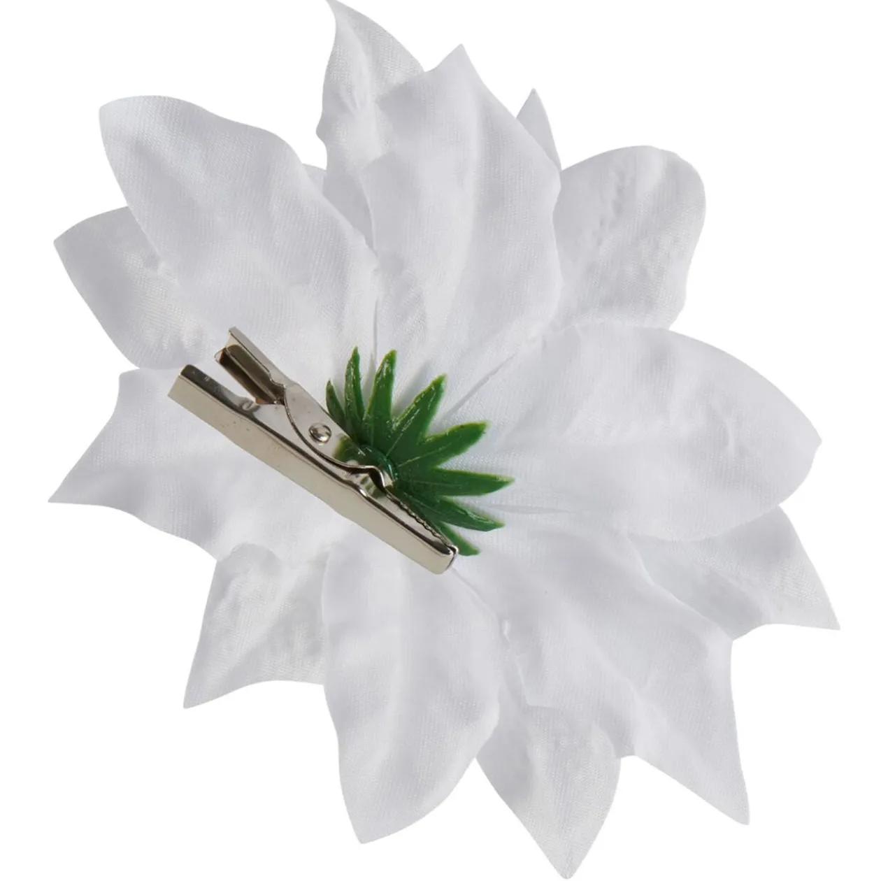 Décoration poinsettia blanche Noël