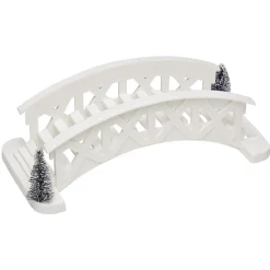 Décoration pont et sapin pour village de Noël