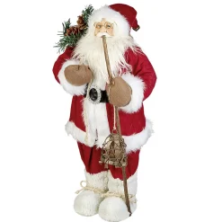 Décoration père noel a poser rouge et blanc