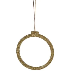 Décoration sapin Noël à suspendre étoile/sapin/boule doré x6