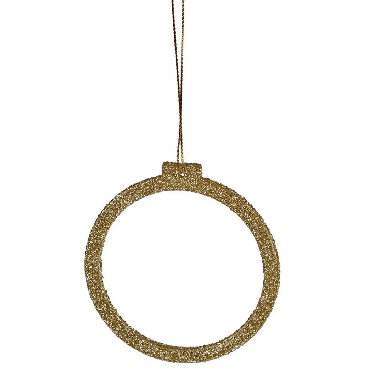 Décoration sapin Noël à suspendre étoile/sapin/boule doré x6