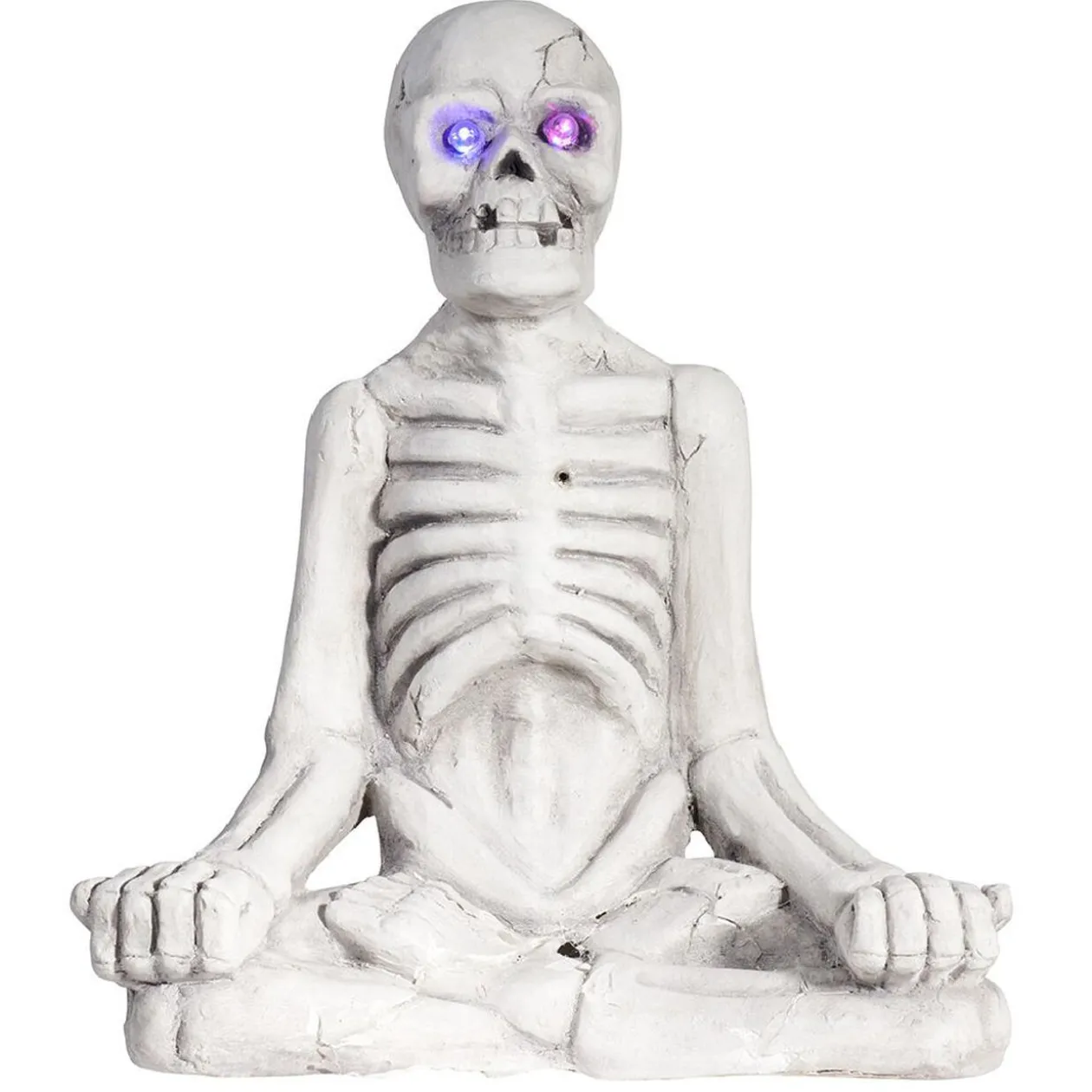 Décoration squelette assis Halloween gris
