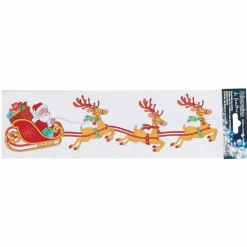 Décoration vitre de Noël traineau du Père Noël