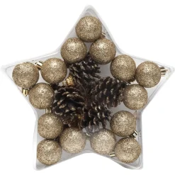 Décorations de Noël boules et pommes de pin x19