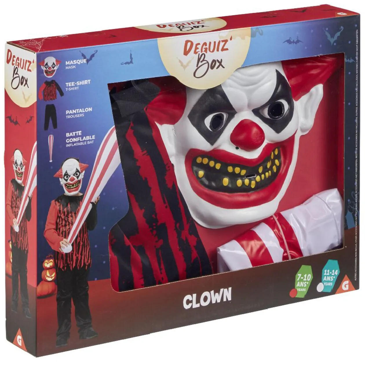 Deguiz'box enfant Halloween clown démoniaque 11/14 ans