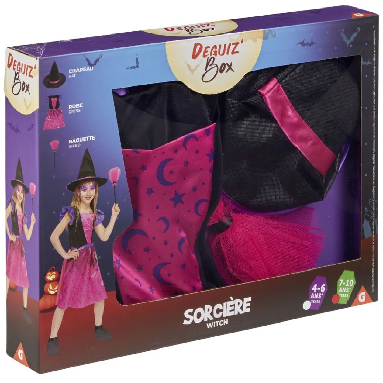 Deguiz'box enfant Halloween sorcière 7/10 ans
