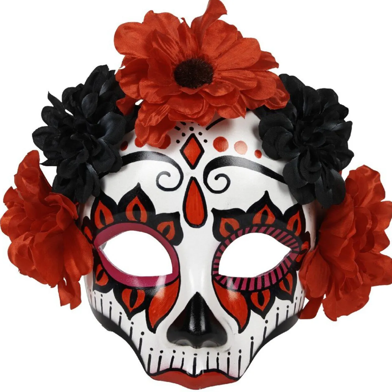 Demi masque fleur Day of dead