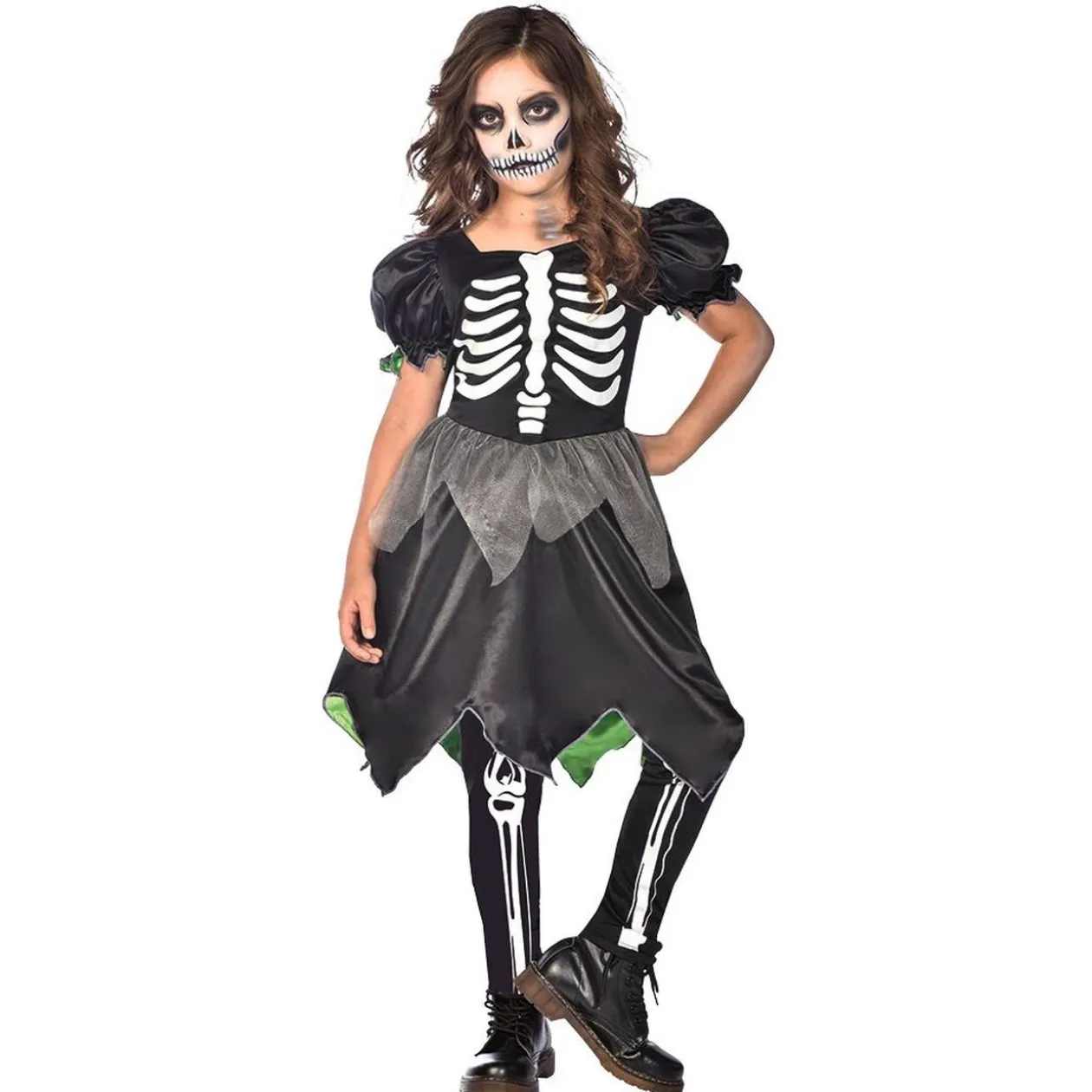 Déguisement 4/6 ans réversible fille squelette/fée