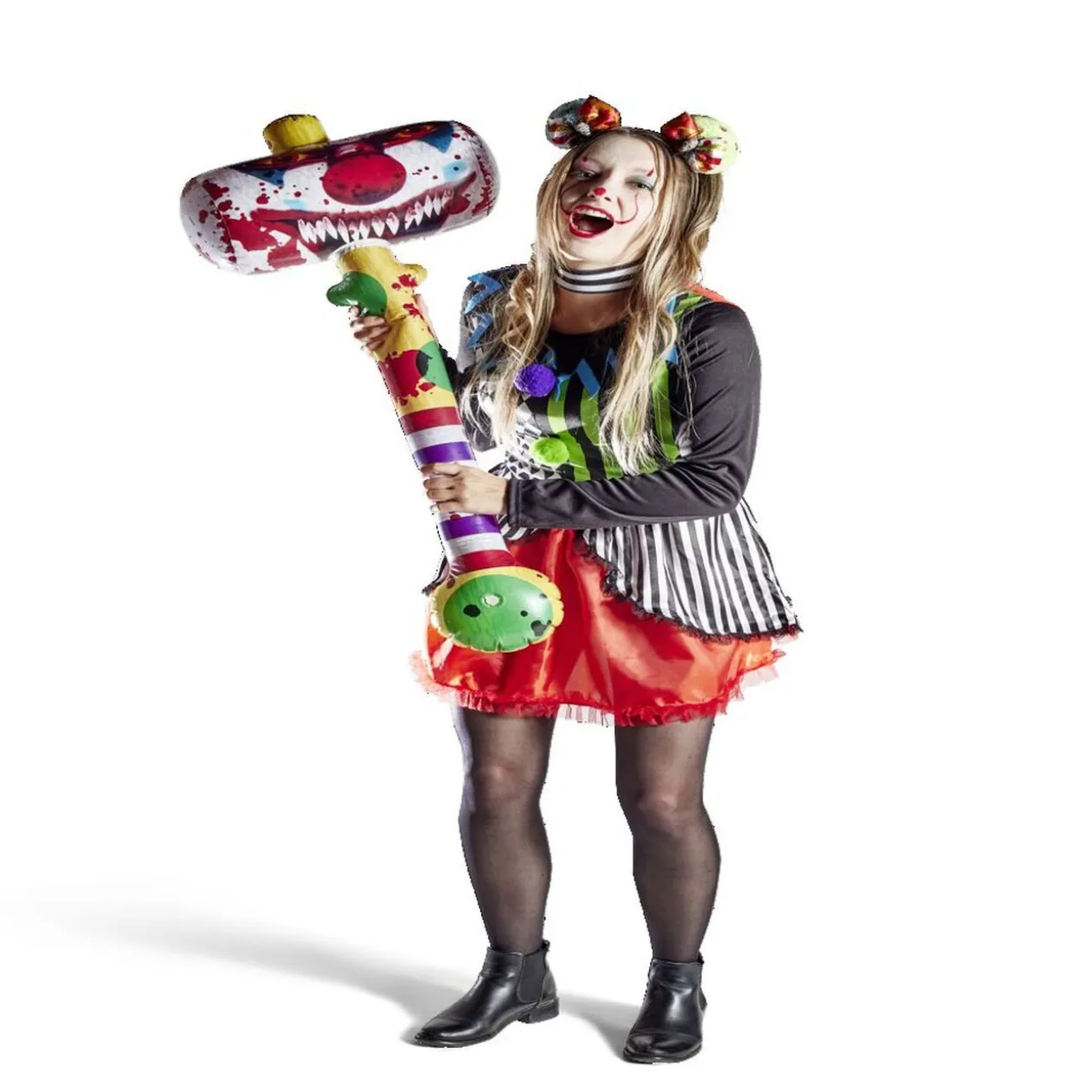 Déguisement adulte clown tour de cou et robe taille L