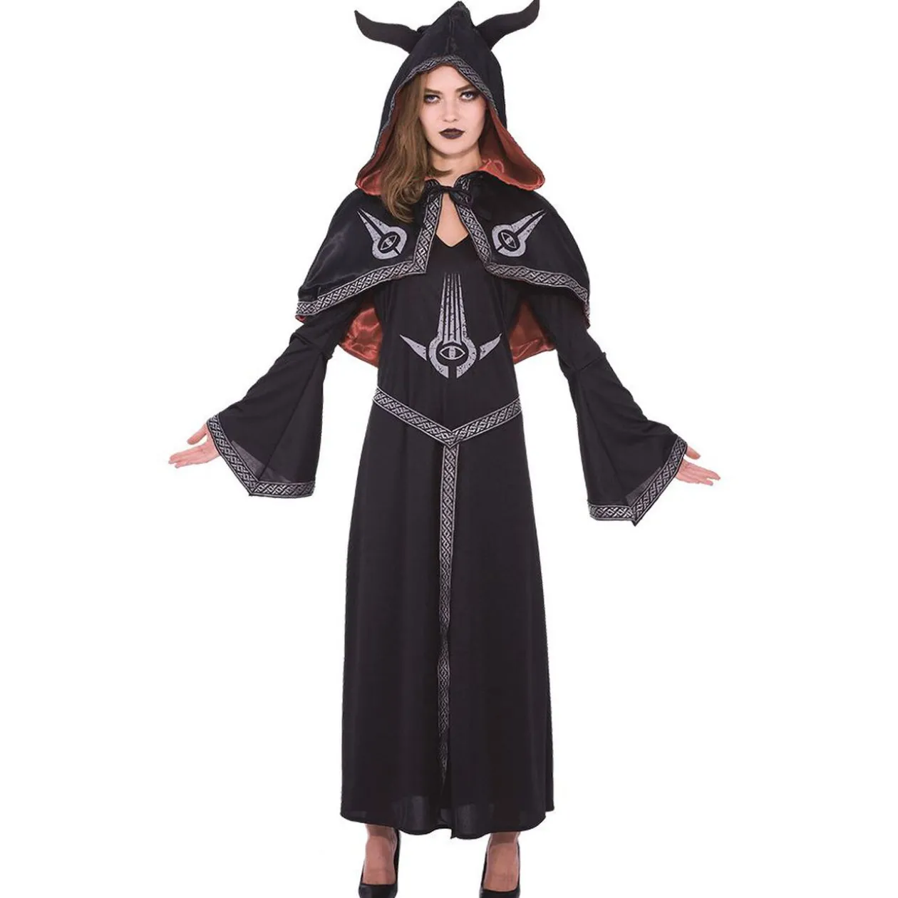 Déguisement adulte diablesse robe et cape