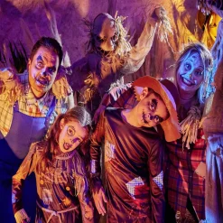 Déguisement adulte fermier assassin chemise et salopette taille unique