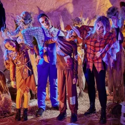 Déguisement adulte fermier assassin chemise et salopette taille unique