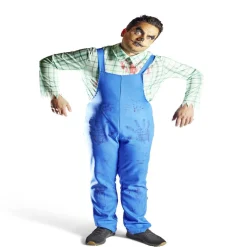 Déguisement adulte fermier assassin chemise et salopette taille unique