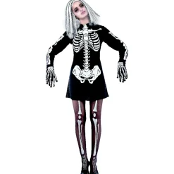 Déguisement adulte Halloween squelette robe Taille S