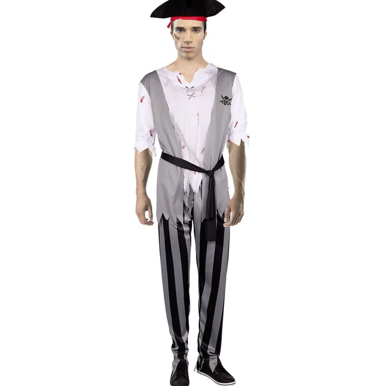 Déguisement adulte Halloween pirate tshirt pantalon Taille S