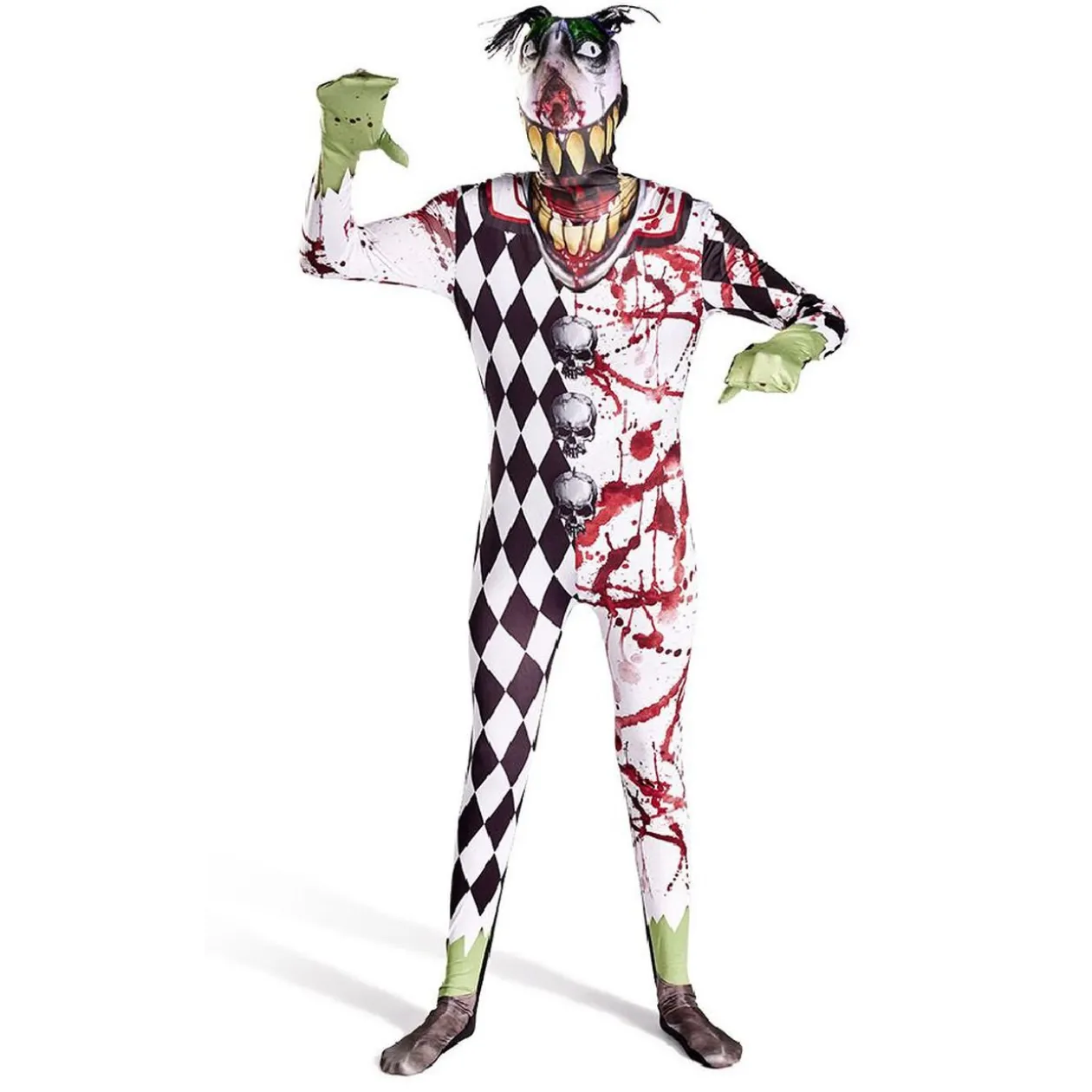 Déguisement adulte Halloween monstre clown combinaison - Taille unique
