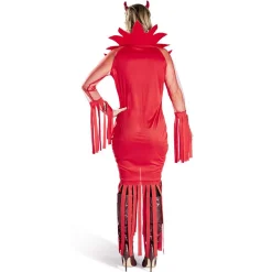 Déguisement adulte Halloween diable robe serre-tête rouge - Taille L