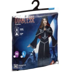 Déguisement adulte Halloween diablesse robe et cape - Taille L