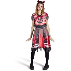 Déguisement adulte Halloween pompom girl robe et serre-tête - Taille S