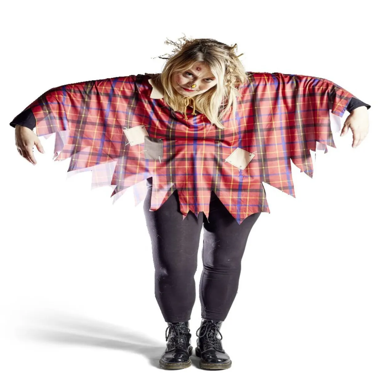 Déguisement adulte Halloween épouvantail poncho - Taille unique