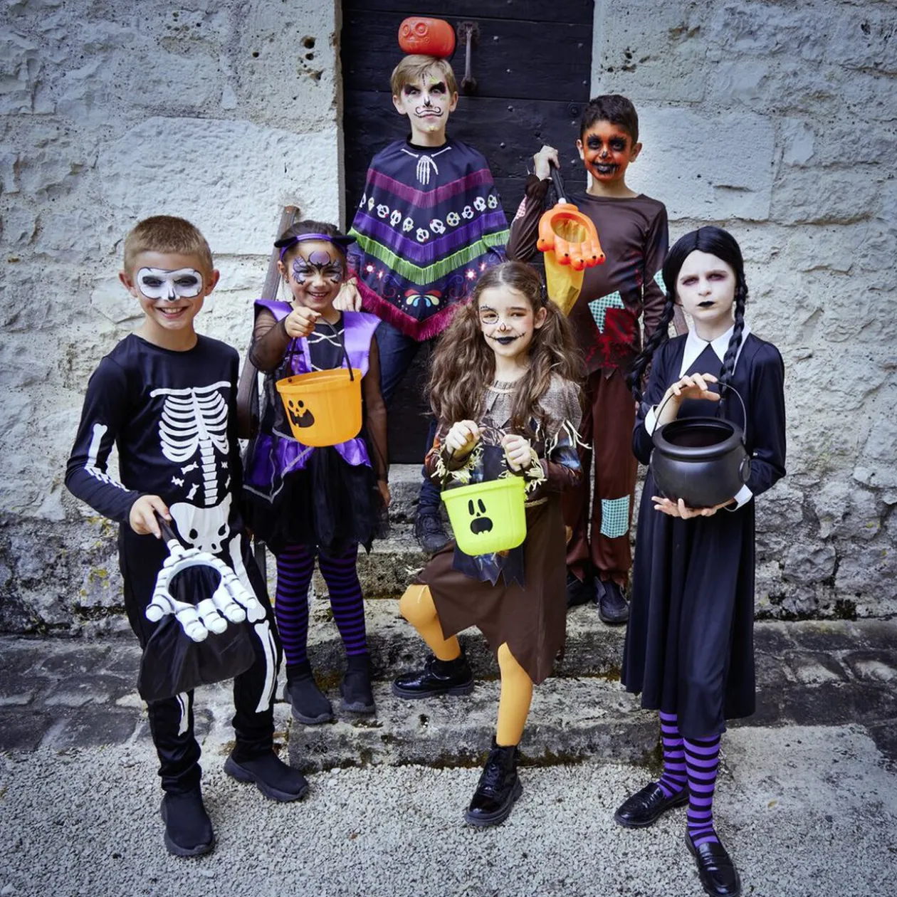 Déguisement adulte Halloween épouvantail poncho - Taille unique