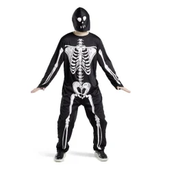 Déguisement adulte squelette combinaison et capuche taille M/L