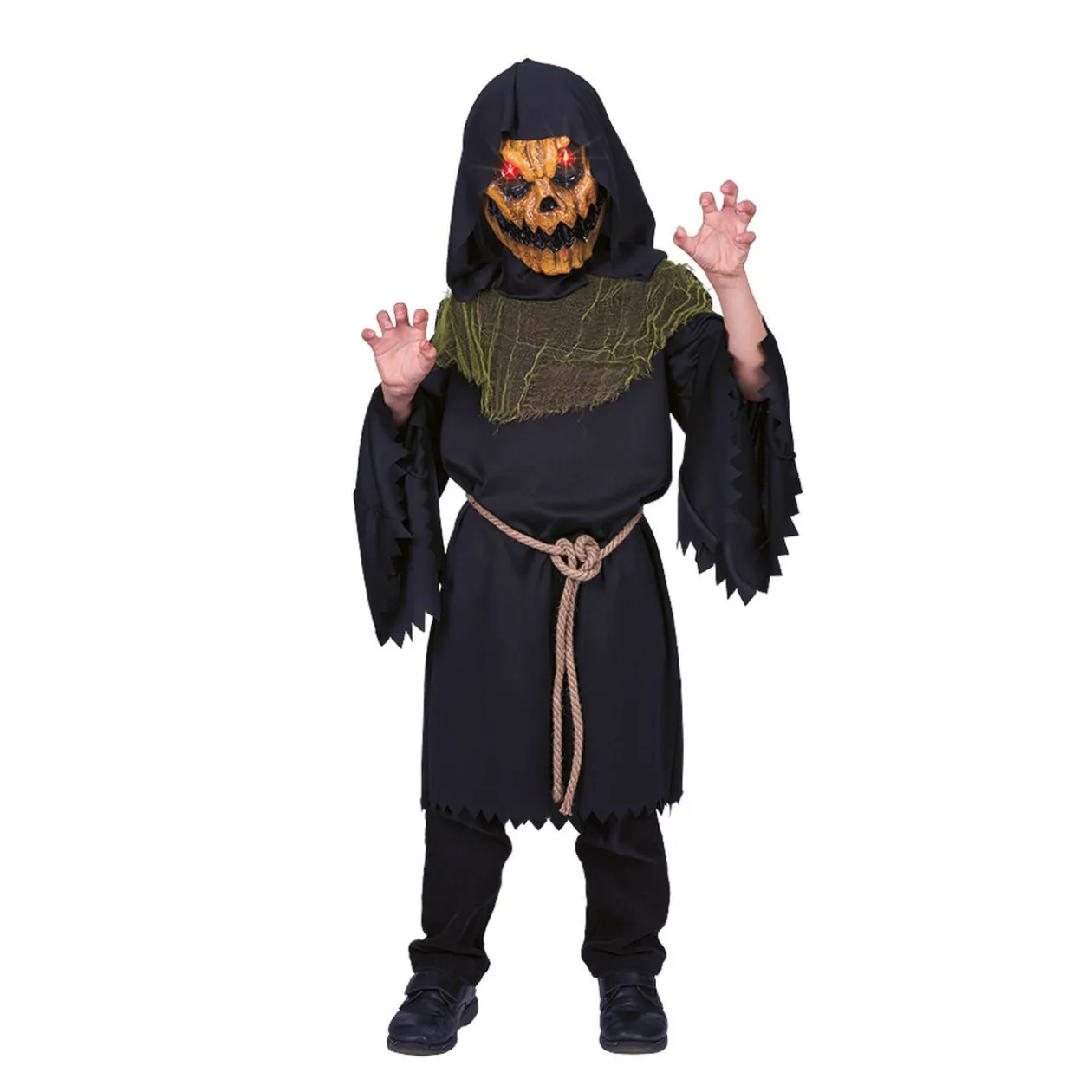 Déguisement citrouille démoniaque lumineux et sonore 11/14 ans