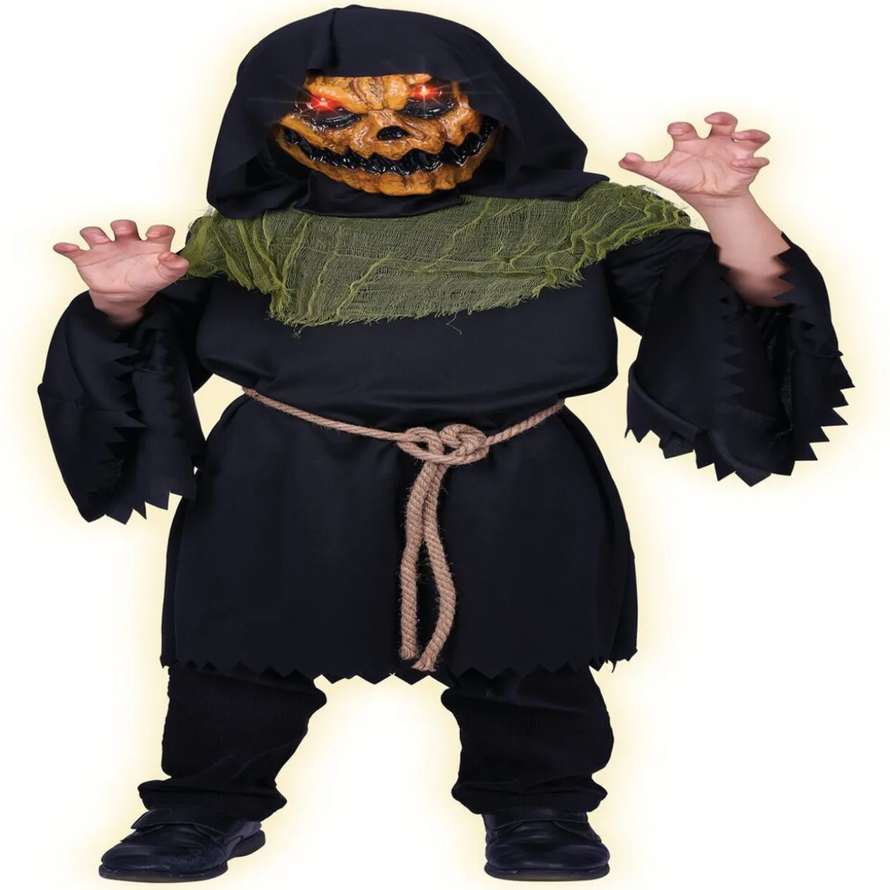 Déguisement citrouille démoniaque lumineux et sonore 11/14 ans