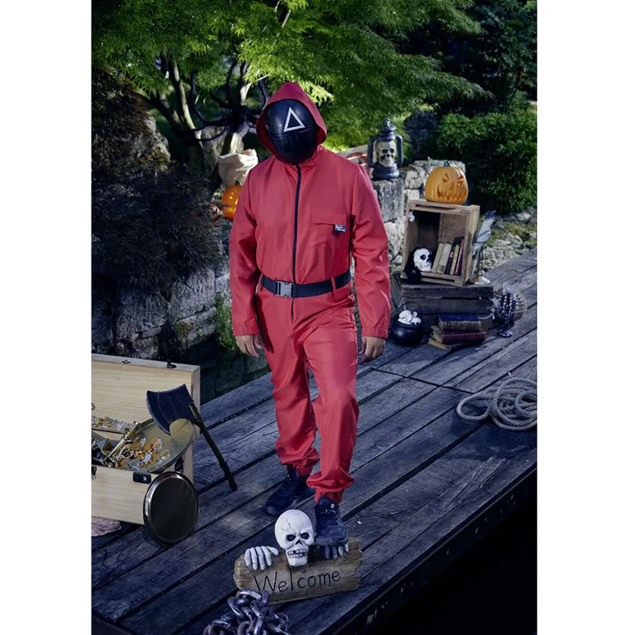 Déguisement combinaison Squid Game rouge Taille M