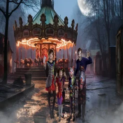 Déguisement enfant clown serre-tête et robe 7/10 ans