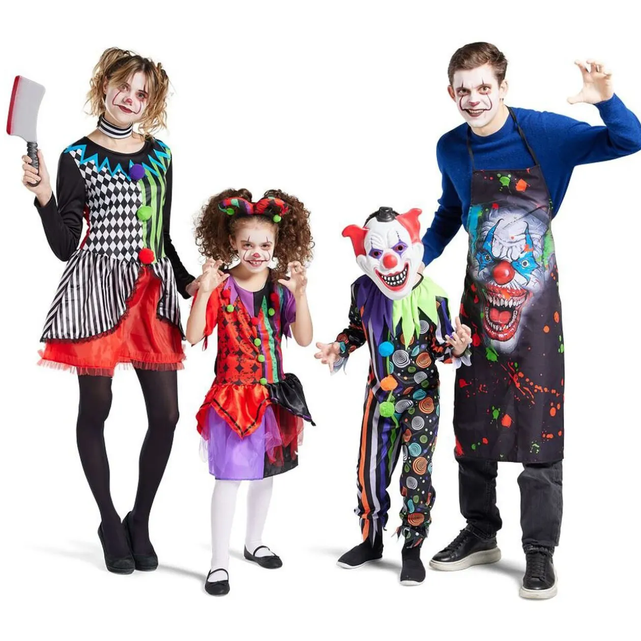 Déguisement enfant clown serre-tête et robe 7/10 ans