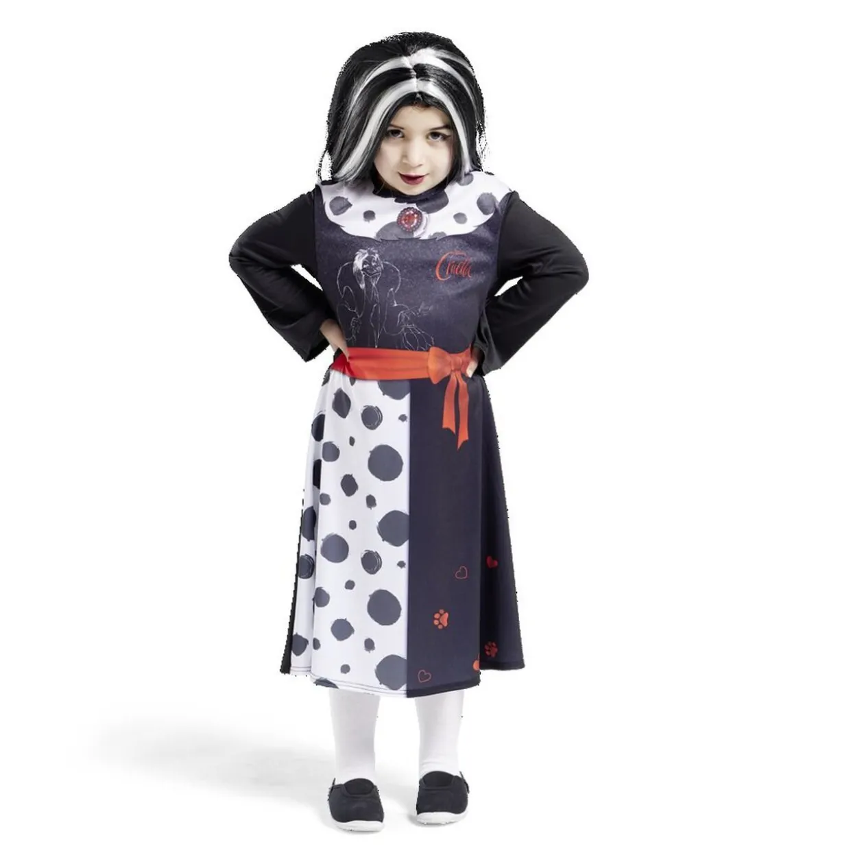 Déguisement enfant Cruella robe 5/6 ans