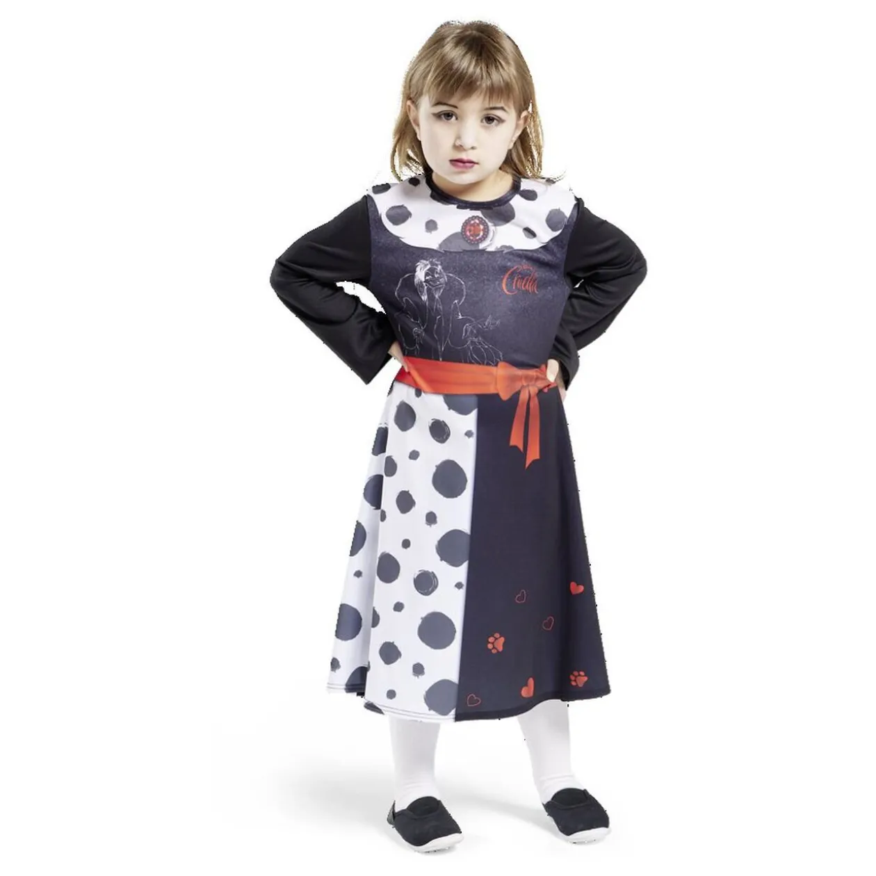 Déguisement enfant Cruella robe 5/6 ans