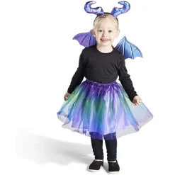 Déguisement enfant dragon tutu ailes serre-tête violet - Taille unique