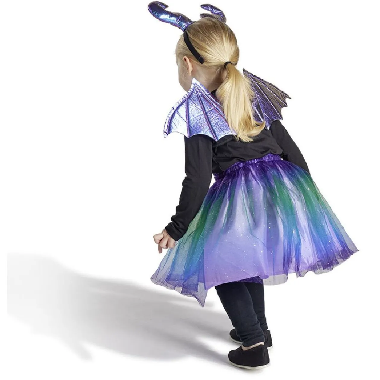 Déguisement enfant dragon tutu ailes serre-tête violet - Taille unique