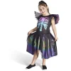 Déguisement enfant fée squelette robe et ailes multicolore 7/10ans